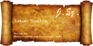 Jakab Szelim névjegykártya